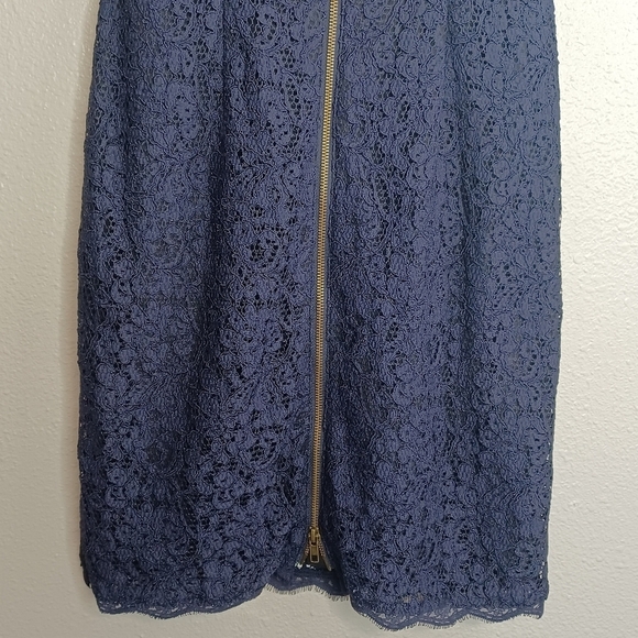 Adrianna Papell Sz 4 Office Floral Lace Square Neck Sheath Cocktail Dress - Picture 7 of 14